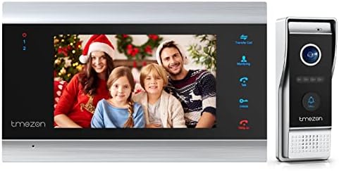 TMEZON Visiophone filaire 1080P, Vidéo Interphone Portier 4 fils,7 pouces LCD Moniteur avec Sonnette de Caméra Vision Nocturne IP65,Détection de mouvement,Enregistrement Photo et Vidéo Avis, Fiche Technique et Prix au Maroc