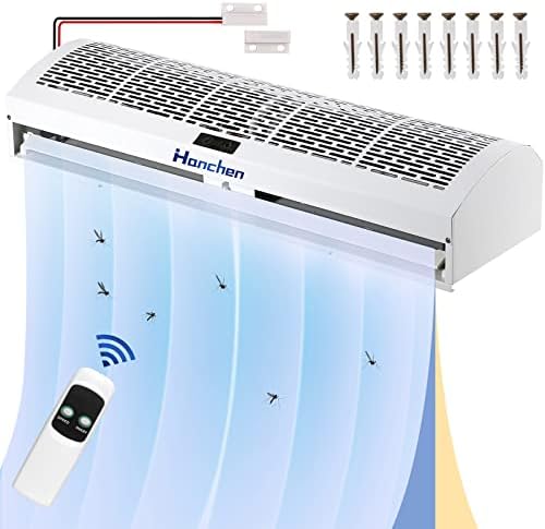 Hanchen Interrupteur de porte magnétique pour rideau d'air de 91,4 cm, 2 vitesses, 941/826 CFM, télécommande non chauffée, super puissance, ventilateur de porte à air robuste pour intérieur commercial, 110 V
 Avis, Fiche Technique et Prix au Maroc