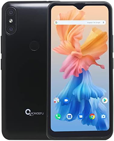 Smartphone 6.1 Pouces Waterdrop Screen,5G WiFi,Android 11.0 Cheap Phone,Fingerprint + Face ID,Dual SIM 4G Phone,5MP+13MP Camera,4GB+32GB,IPS HD+Screen Unlock Phone,GPS,FM,Black Fiche Technique et Prix au Maroc