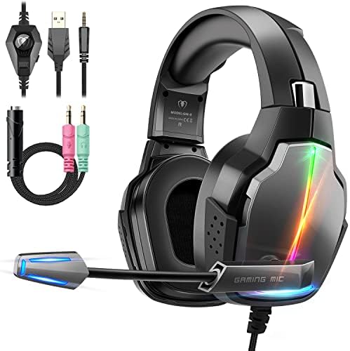 Casque de jeu pour PS4 PS5 PC Xbox One Stéréo 3D Casque PS5, réduction du bruit sur les oreilles, casque de jeu avec microphone pour commutateur, ordinateur portable mobile Avis, Fiche Technique et Prix au Maroc