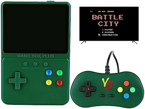 Console de Jeu Portable Rétro, Batterie Portable Console de jeux vidéo Classique avec 500 jeux Classiques FC 3,5 Pouces écran Couleur jouer à la Télévision et Deux Joueurs(Vert) Fiche Technique et Prix au Maroc