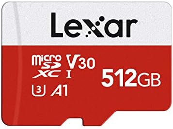Lexar Carte Micro SD 512 Go, Carte Mémoire microSDXC + Adaptateur SD, microSD Vitesse de Lecture Allant jusqu'à 100 Mo/s, A1, U3, C10, V30, Full HD et 4K UHD, Carte TF Fiche Technique et Prix au Maroc