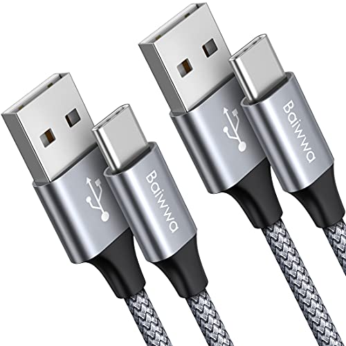 Baiwwa Câble USB C [1.5m, Lot de 2], Résistant 3A Type C Charge Rapide Nylon Tressé Cable Compatible avec Samsung Galaxy S9 S10 S20 S21 S22 S8 Plus, A51 A50 A41 A40 Fiche Technique et Prix au Maroc