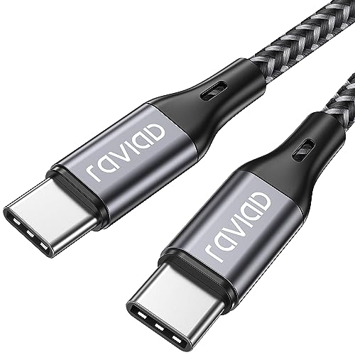 RAVIAD Câble USB C vers USB C 1M, Câble USB Type C Charge Rapide PD 60W Nylon Tressé Compatible avec Samsung Galaxy S20 S10 S9 S8, Pad Pro, Google Pixel, Ordinateur portable Fiche Technique et Prix au Maroc