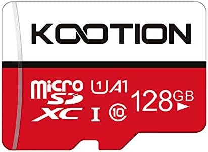 KOOTION Carte Micro SD 128 Go Carte Mémoire UHS-I Vitesse jusqu'à 80 m/s,TF Micro SDXC, T-Flash Classe 10, U1, A1 avec pour Drone/Dash Cam/Camera/Phone/Nintendo-Switch/PC/Tablet(128 Go, U1) Fiche Technique et Prix au Maroc