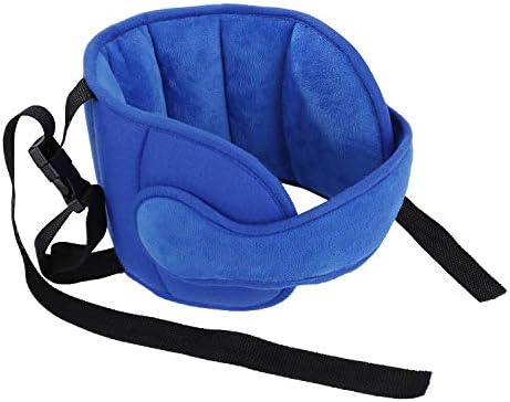 Bébé Support de Tête de Voiture, Réglable Auto Siège de Sécurité Porte-Tête pour Enfant, Confortable Cale Cou Oreiller Tête Fixation Holder Repose Protéger Coussin, Bleu Fiche Technique et Prix au Maroc