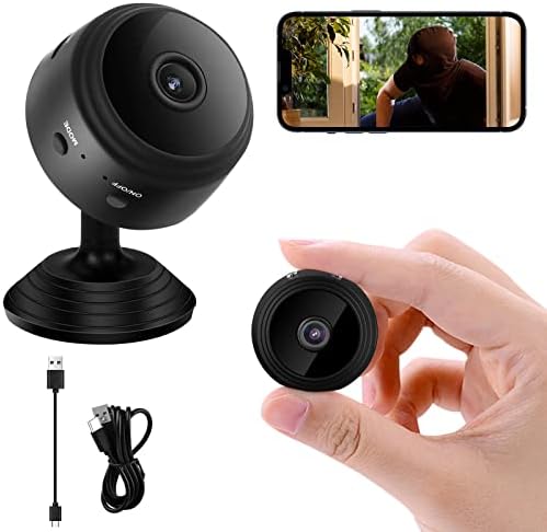 PANSYFEN Mini Camera Espion sans Fil Spy Caméra de Surveillance WiFi Vision Nocturne HD Caméra Cachée 1080p Portable Noir Fiche Technique et Prix au Maroc