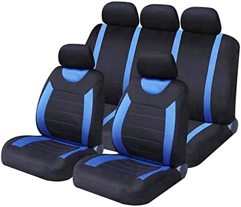 Sakura – Ensemble complet de housses de siège de voiture et d'appui-tête avec ourlets élastiques de taille universelle, compatible airbag latéral, lavable et facile à installer, bleu Carnaby - SS5292 Fiche Technique et Prix au Maroc
