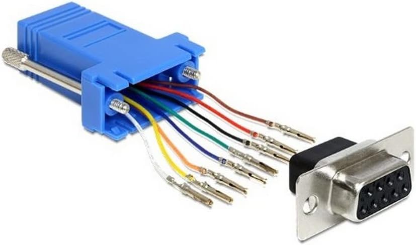 Delock Adapter Sub-D 9 Pin Female with Screws > RJ45 Female Assembly kit Blue Fiche Technique et Prix au Maroc