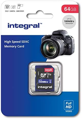 Integral Carte Mémoire 64Go SDXC Haute Vitesse jusqu'à 100MB/s Classe 10, V10, UHS1, U1 + Adaptateur SD Fiche Technique et Prix au Maroc