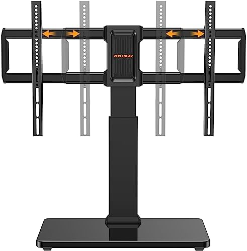 Perlegear Swivel TV Stand Mount, Universal TV Stand for 37-80 inch TVs, Height Adjustable Tabletop TV Stand Holds up to 99 lbs, Preassembled InstaMount Front Support, Max VESA 600x400mm, PGTVS28 Fiche Technique et Prix au Maroc