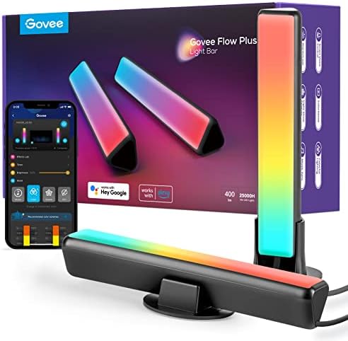 Govee Lampe LED TV, Barres LED RGBICWW WiFi Fonctionne avec Alexa et Google Assistant, Light Bars avec Modes Scène et Modes Musique, Déco pour Jeu, Photos, PC, Télévision, Pièce Avis, Fiche Technique et Prix au Maroc