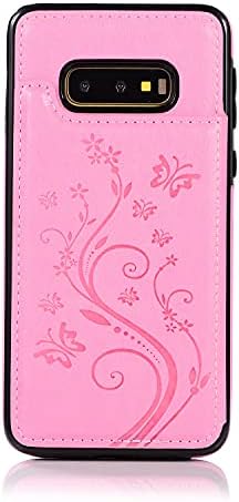 Case Tablet PC Pour Samsung Galaxy S10e Coque Téléphone, étui en cuir PU de luxe [Deux fermoir magnétique] [Slots de cartes] Fonction de support Papillon Modèle de fleur de Papillon Durable TPU TPU Po Fiche Technique et Prix au Maroc