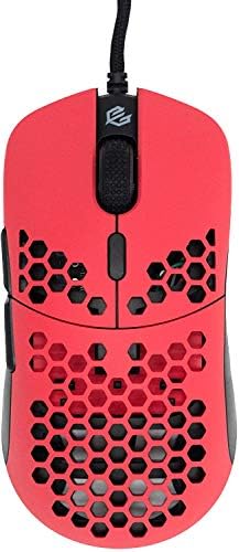 Gwolves Hati HTM Souris de jeu filaire ultra légère en nid d'abeille avec capteur 3360 – Patins en PTFE – 6 boutons – seulement 61 g (rouge faze)Avis,  Fiche Technique et Prix au Maroc