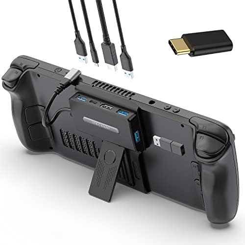 Desktop and Portable Steam Deck Dock:5-in-1 USB C Dock with 3*USB-A 3.0/2.0 HDMI 2.0 4K@60H, USB-C PD 100W Max, Stream Deck Dock Stand Base Accessories, Supports Other USB-C Devices and PC (5 in 1) Fiche Technique et Prix au Maroc