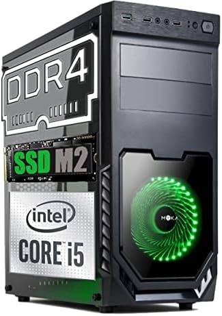 Ordinateur de bureau Intel I5 SIX CORE 8th gen up to turbo 4,0 GHz Windows 10 Pro 64 BIT original boîtier ATX USB 3.0 PSU 500 W RAM 8 Go DDR4 SSD 240 Go carte vidéo UHD 4K sortie HDMI DVI VGA WIFI Fiche Technique et Prix au Maroc