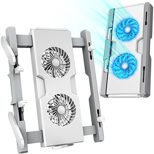 DeskLogics Tapis de refroidissement pour ordinateur portable 10-17 pouces Ventilateur de bureau portable pour PC de jeu, extensible, réglable, tient dans un sac, ports USB A/C, 2 ventilateurs silencieux, idées cadeaux - Blanc et gris
 Fiche Technique et Prix au Maroc