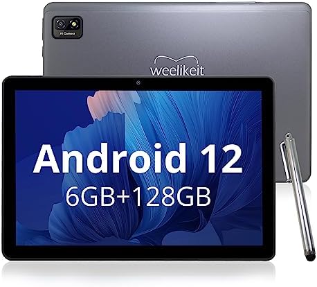 Weelikeit Tablette Android 10 pouces, 6 Go de RAM 128 Go de ROM Tablette PC, processeur Octa-core, batterie 6000 mAh Charge rapide, appareil photo 8 + 13 MP, WiFi 5G, Bluetooth, GPS, lecture de jeu Google écran tactile Tablette
 Fiche Technique et Prix au Maroc