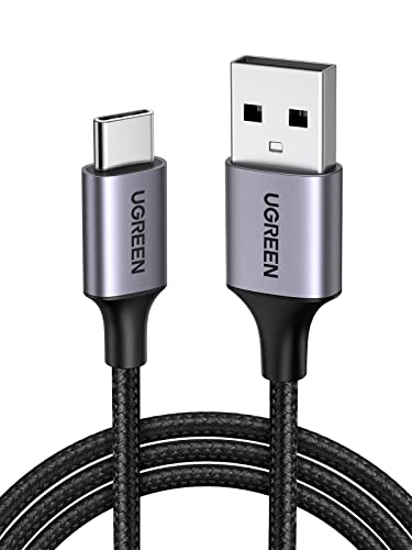 UGREEN Câble USB C Charge Rapide 3A Nylon Tressé Câble Chargeur USB C Compatible avec Galaxy A13 S23 S22 S21 S20 FE S10 S9 A53, Redmi 9A Note 11 10S Note 9 Pro, P40 P30 P20, Manette PS5 (1M) Fiche Technique et Prix au Maroc