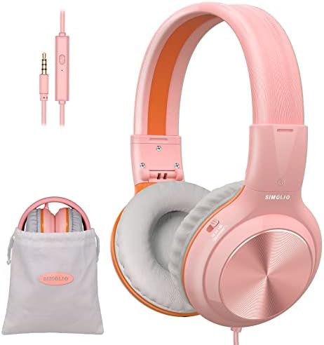 SIMOLIO Casque Filaire pour Filles avec Microphone, 85dB 94dB 104dB Volume Limité Casque Léger Pliable avec Prise de Partage et Sac pour Enfants, étudiant, Smartphone, Ordinateur Avis, Fiche Technique et Prix au Maroc