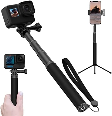UNIXYZ Étanche Shorty Mini Extension Pole Trépied pour GoPro Hero 11/10/9/8/7/6/ Max Grip + Trépied + Support de téléphone pour iPhone Samsung Selfie Stick
 Fiche Technique et Prix au Maroc