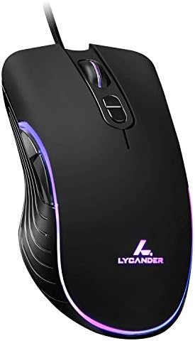 LYCANDER Souris optique filaire USB avec dpi réglable jusqu'à 6400 7 boutons LED cble 1,5 MAvis,  Fiche Technique et Prix au Maroc