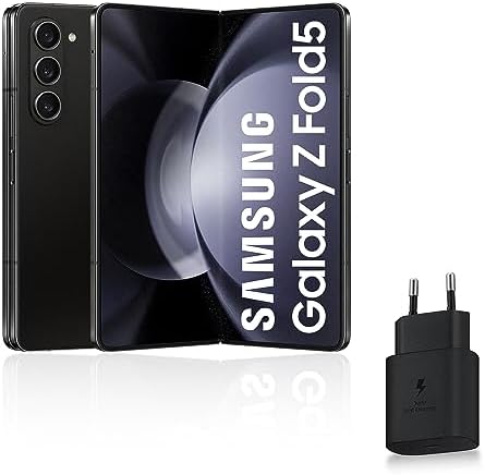 Samsung Galaxy Z Fold5 Smartphone Android 5G, 512 Go, Chargeur Secteur Rapide 25W Inclus [Exclusivité Amazon], Smartphone déverrouillé, Noir, Version FR Fiche Technique et Prix au Maroc