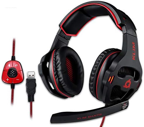 KLIM Mantis - Casque Gamer avec Micro - Nouveauté 2023 - USB Casque Micro PS4, PS5, PC, Nintendo Switch, Mac + Casque Gaming 7.1 Surround avec Réduction de Bruit Passive + Casque PS5 Avis, Fiche Technique et Prix au Maroc