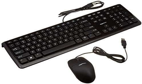 Amazon Basics Pack clavier d'ordinateur filaire USB (QWERTY) et souris, noir
 Fiche Technique et Prix au Maroc