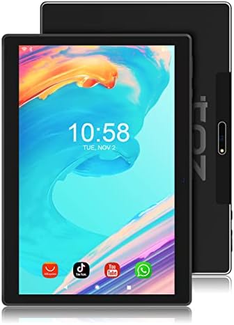Tablette TPZ 10 pouces, Android 11, tablettes 32 Go avec extension 128 Go, certifiée Google, Wi-Fi, écran IPS HD, double caméra, Bluetooth, prend en charge le logiciel Microsoft Office, noir
 Fiche Technique et Prix au Maroc