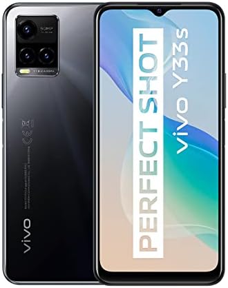 VIVO Y33s Smartphone 4G Débloqué, 8 Go + 128 Go, 6,58 Pouces, Capteur Principal de 50Mpx, Lecteur d'empreintes digitales latéral + Face Wake, Batterie 5000 mAh, USB-C，Double SIM, Mirror Black Fiche Technique et Prix au Maroc
