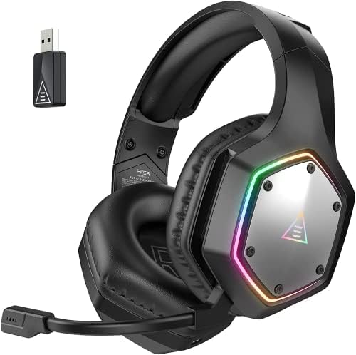 EKSA Casque Gaming sans Fil pour PS5 PC PS4, Son Surround 7.1 Casque Gamer Wireless 2.4GHz USB, Casque avec Micro Antibruit ENC et Lumières RGB, 36 Hrs D'autonomie, Casque avec Jack 3,5mm Avis, Fiche Technique et Prix au Maroc