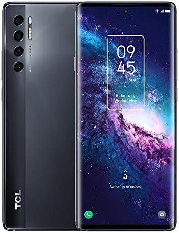 TCL 20 Pro 5G Unlocked Smartphone with 6.67 inch AMOLED FHD+ Display, 48MP OIS Quad Camera, 6GB+256GB, 4500mAh Battery, US 5G Verizon Cellphone, Moondust Gray, Does not Support Sprint/AT&T 5G Fiche Technique et Prix au Maroc