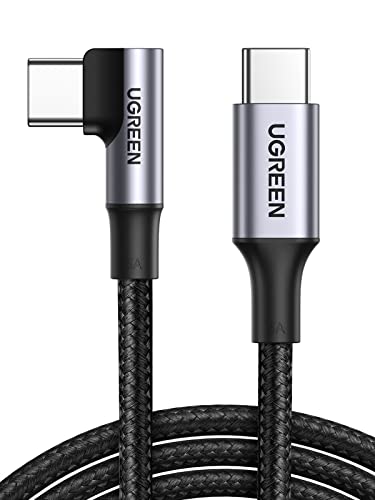 UGREEN Câble USB C vers USB C Coudé 100W Charge Rapide Câble USB Type C Alimentation 5A en Nylon Tressé Compatible avec MacBook Pro iPad Pro Air Galaxy S23 S22 S21 S20 Steam Deck Manette (2M) Fiche Technique et Prix au Maroc