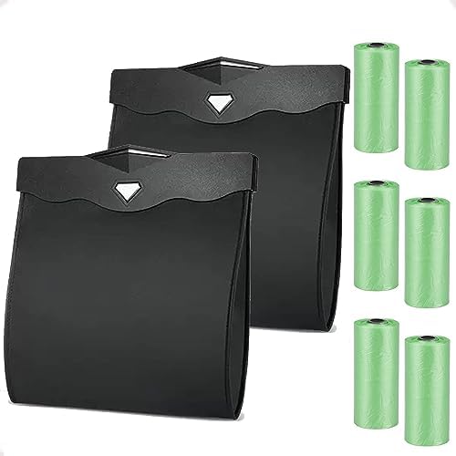 Einesin Suspendre poubelle voiture interieur, Poubelle de voiture avec ouverture magnétique à accès rapide, Cuir PU imperméable, accessoire voiture pour siège arrière de voiture (2 Pièces, Noir, L) Fiche Technique et Prix au Maroc