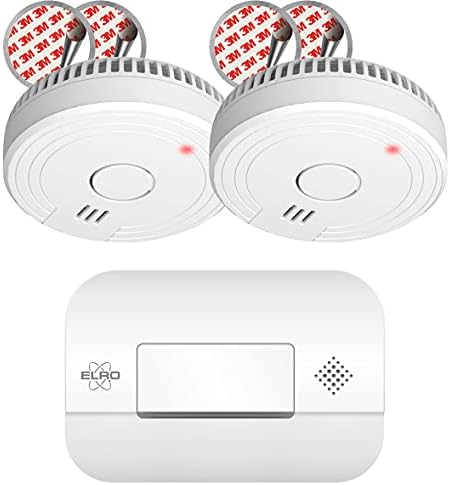 ELRO FF1840 Kit de Protection Incendie - 2X Détecteurs de Fumée à Montage magnétique - 5 Piles - & Détecteur de Monoxyde de Carbone - Capteur 10 Ans Avis, Fiche Technique et Prix au Maroc