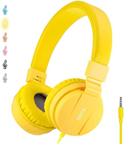 ONTA®Pliable on Ear Casque Audio Enfant,Réglable Léger Écouteurs pour Enfants pour Ttéléphonesphones/iPhone/Tablettes/iPad/PC/MP3/MP4 Avis, Fiche Technique et Prix au Maroc