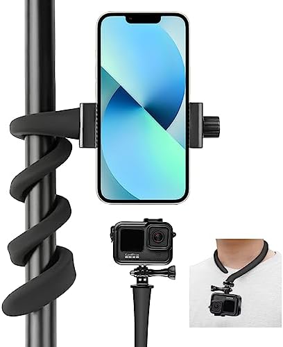 Taisioner Support de pince flexible pour perche à selfie pour iPhone GoPro AKASO Insta360 Support de caméra d'action pour vélo, moto, bateau, support de clôture, pont, scène enroulable (Gopro, adaptateur de téléphone)
 Fiche Technique et Prix au Maroc