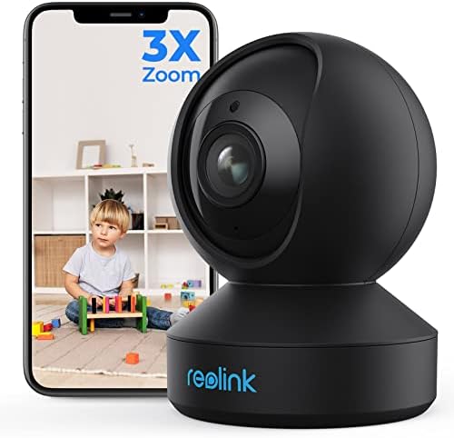 Reolink 5MP PTZ Camera Surveillance WiFi Interieur 2,4/5GHz, Audio Bidirectionnel, Zoom Optique 3X, Détection de Mouvement & Alertes, Vision Nocturne, Accès à Distance, Stockage en Ligne, E1 Zoom Noir Fiche Technique et Prix au Maroc