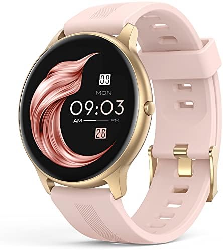 AGPTEK Montre Connectée Femme, Smartwatch Bluetooth 5.0 Tracker d'Activité avec Fréquence Cardiaque Podomètre Sommeil Contrôle de la Musique Bracelet Intelligent Etanche IP68 pour iOS/Android-Or Rose Fiche Technique et Prix au Maroc