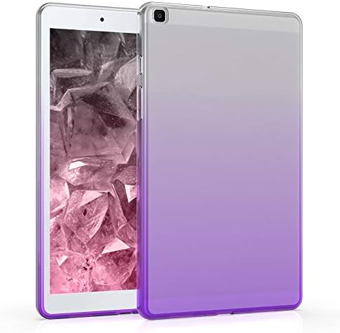 kwmobile Coque Compatible avec Samsung Galaxy Tab A 8.0 (2019) - Coque Housse protectrice pour téléphone en Silicone Violet-Transparent Fiche Technique et Prix au Maroc