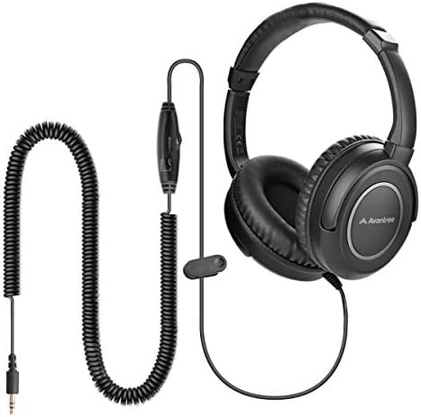 Avantree HF039 Casque Long Fil pour Téléviseur, Ecouteur à Long Cordon en Spirale pour TV, Câble Extensible à 5M, Casque Supra auriculaire, Prise 3.5mm Audio, Son stéréoet contrôle de Volume intégré
 Avis, Fiche Technique et Prix au Maroc
