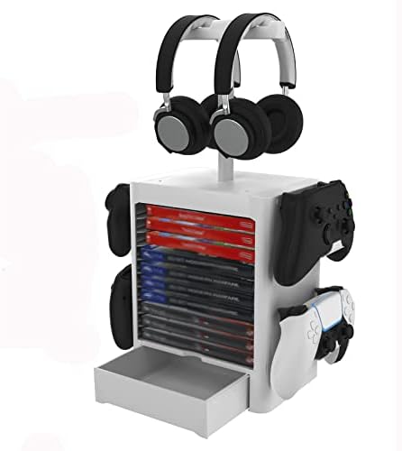 HUAYUWA Tour de Rangement de Jeu pour Sony Playstation 5 Gris Compatible avec PS5/PS4/Xbox One/Nintendo Switch Fiche Technique et Prix au Maroc