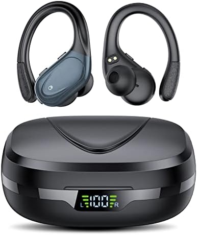 CASCHO Ecouteurs Bluetooth sans Fil, Casque Bluetooth 5.3, 60 Heures avec Affichage LED, Appel ENC HD, Basses Profondes, Ajustement Confortable, IPX7 Étanche Casque Bluetooth Sport(Noir). Avis, Fiche Technique et Prix au Maroc