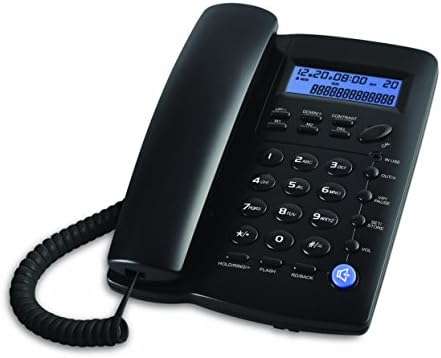 Téléphone filaire Ornin Y043 avec haut-parleur, écran, téléphone de bureau uniquement (noir)
 Fiche Technique et Prix au Maroc