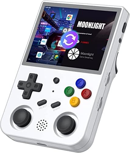 RG353V Console de jeu portable avec écran IPS 3,5 pouces, double système d'exploitation Android 11 et système Linux, prend en charge 5G WiFi 4.2 Sortie Bluetooth Carte 64G intégrée 15000+ Jeux Fiche Technique et Prix au Maroc