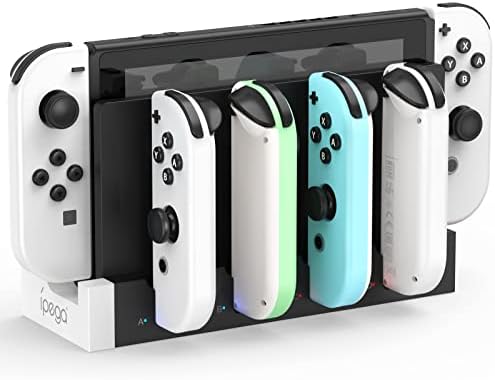 FYOUNG USB Chargeur Compatible avec Joy Con pour Switch & OLED Model, Support de Station de Charge pour Manettes avec LED Indicateur - Blanc Avis, Fiche Technique et Prix au Maroc