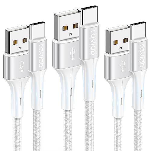 RAVIAD Câble USB C [1M, Lot de 3] Chargeur USB C Câble USB Type C 3A Charge Rapide Nylon Tressé Chargeur pour Samsung Galaxy S23 S22 S21 S20 S10 S9 A12 A21 A51, Huawei P40 P30, Redmi Note 12 11, Sony Fiche Technique et Prix au Maroc