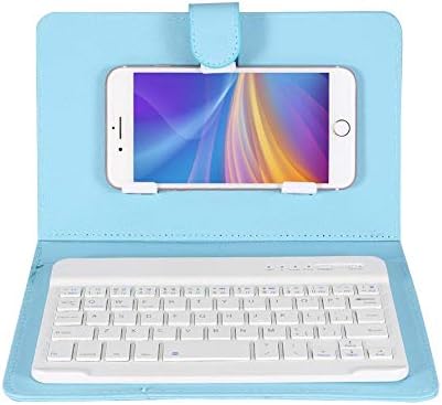 Topiky Clavier et étui Bluetooth, Housse de Protection pour Clavier avec Clavier Bluetooth Universel 2 en 1 de 7 Pouces avec Support pour téléphones iOS/Android de 4,5 "à 6,8"(Bleu Ciel) Fiche Technique et Prix au Maroc