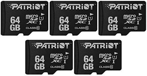 Patriot Memory Carte Mémoire Flash MicroSD LX Serie 64Go - PSF64GMDC105 - Paquet de 5 Fiche Technique et Prix au Maroc